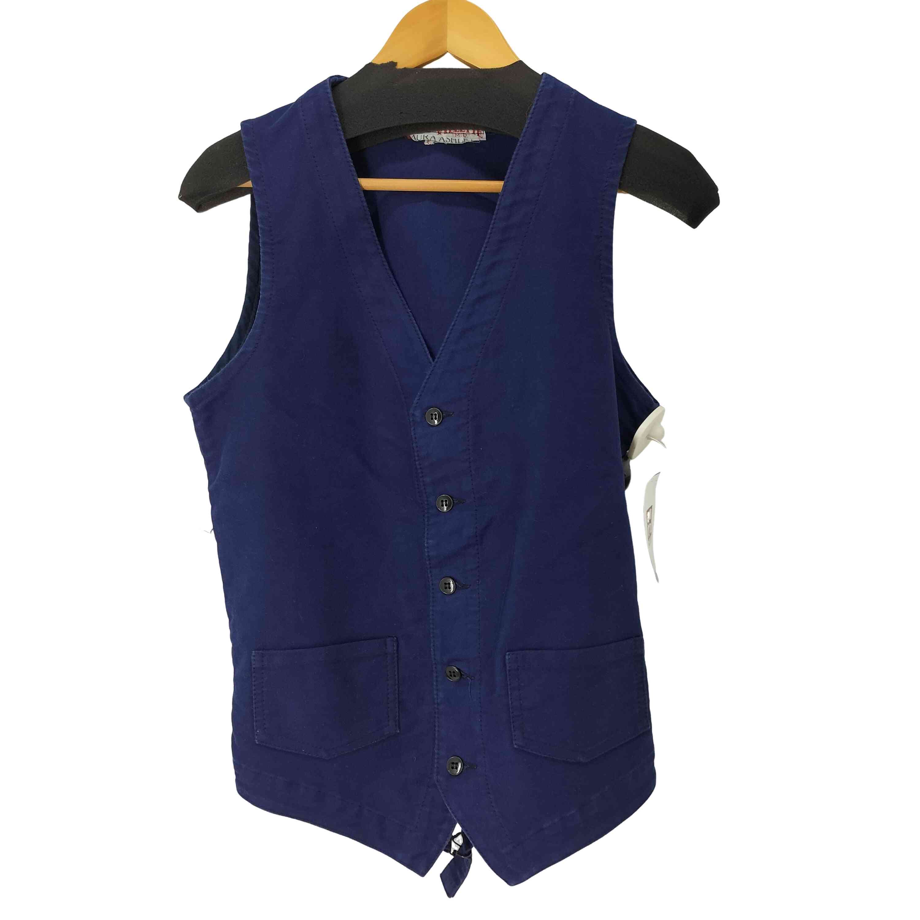 楽天市場】【中古】 BONCOURA (ボンクラ) PIPING VEST BLUE MOCK TWIST