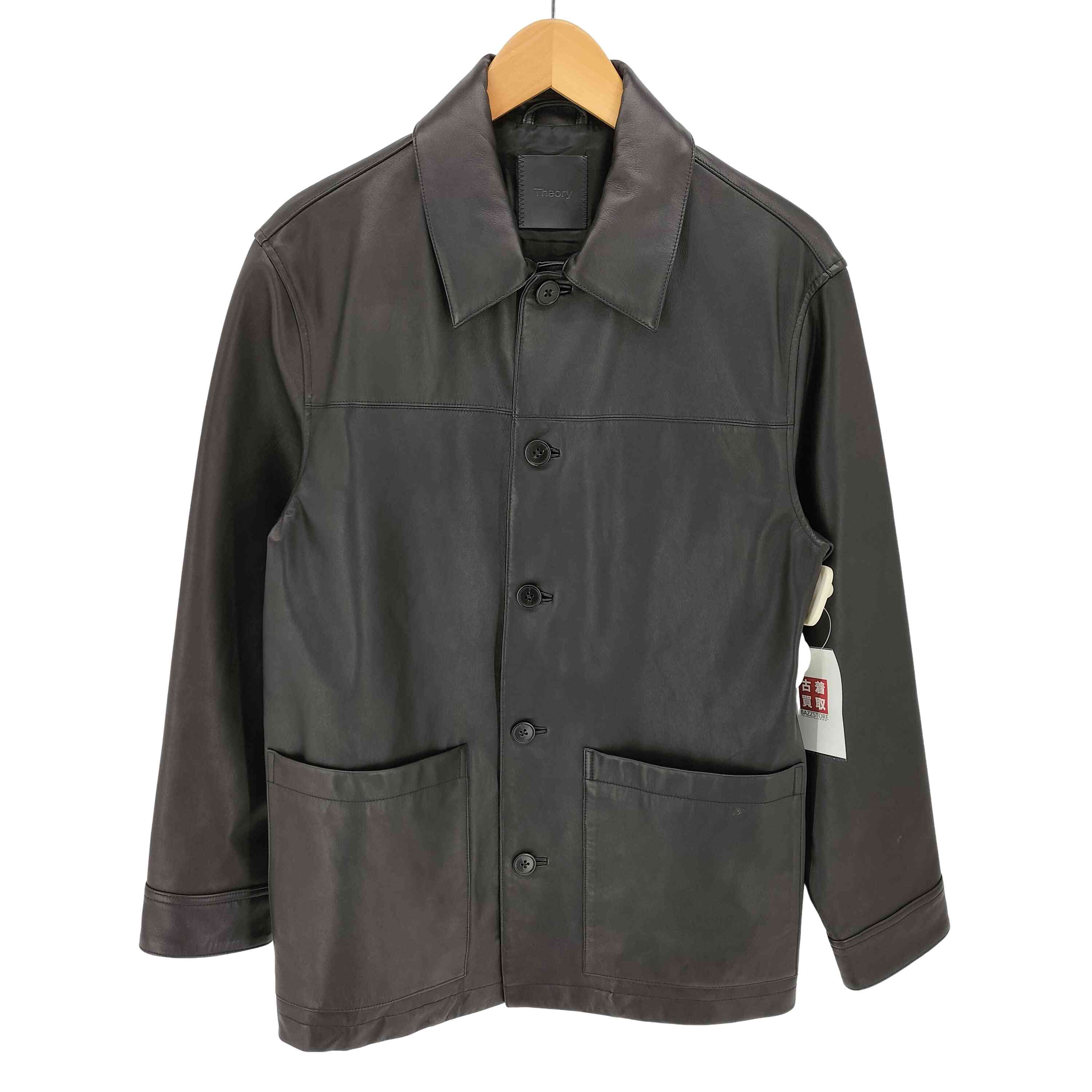 【中古】行動論理 theory 子ヒツジなめし革 プルオーバー 上衣 メンズ import：XS