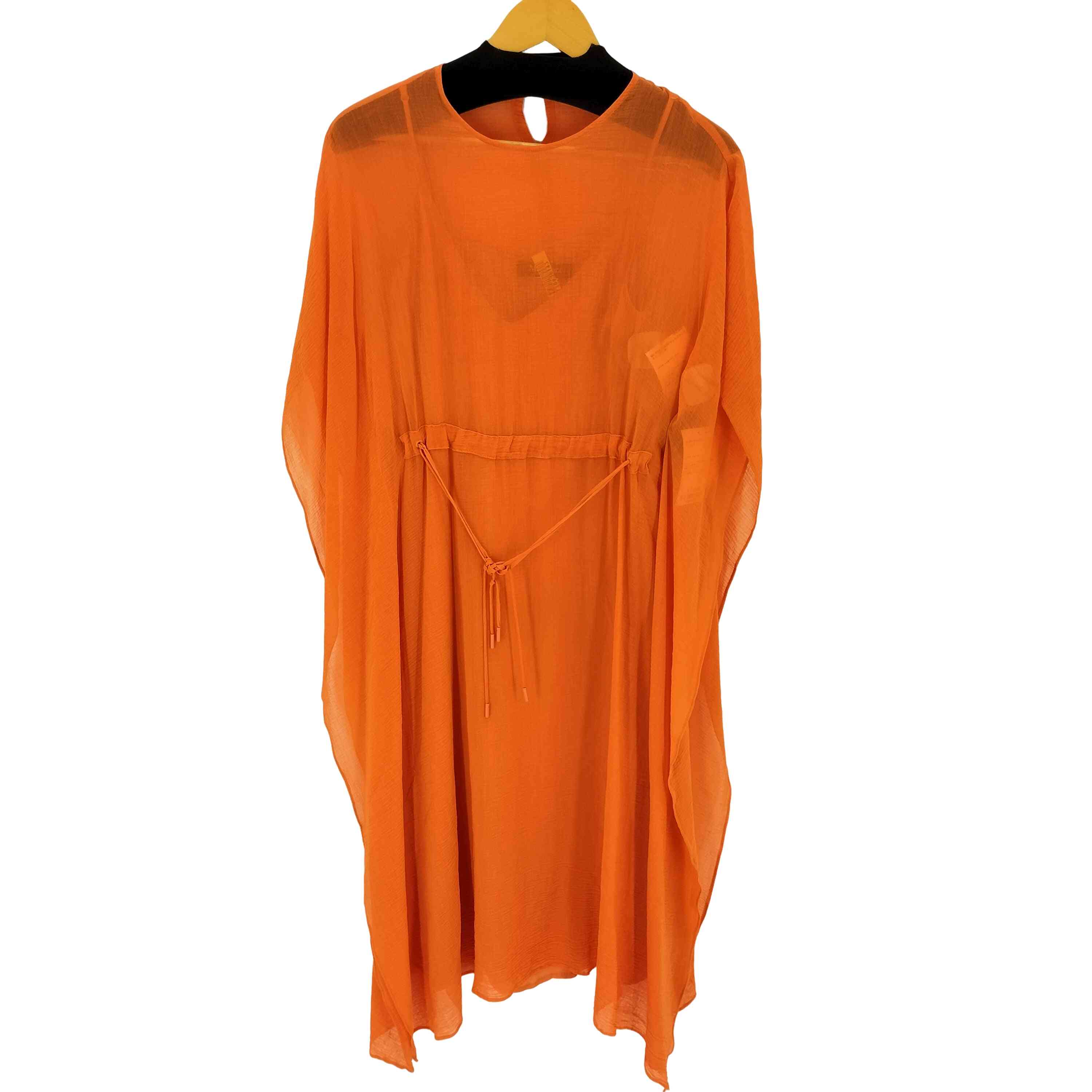 【中古】マックスマーラステュディオ MAX MARA STUDIO Calenda orange MIDI dress レディース 書きあらわす無