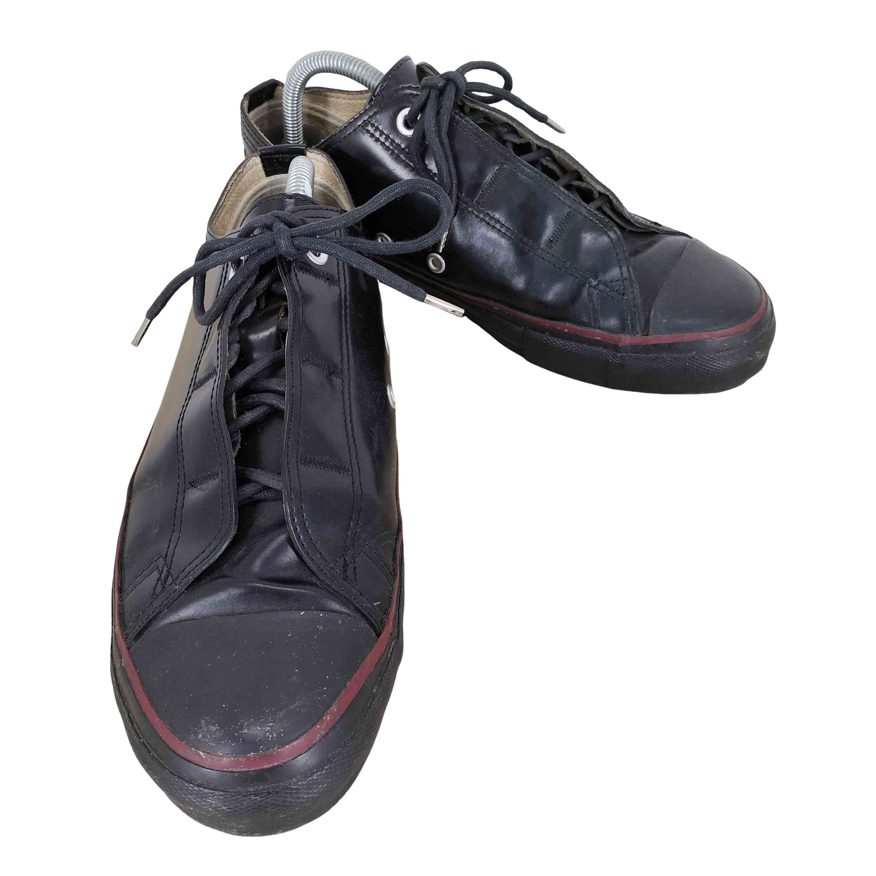 【中古】イッセイミヤケメン ISSEY MIYAKE MEN CORDOVAN コードバン 比翼ローカットスニーカー メンズ S
