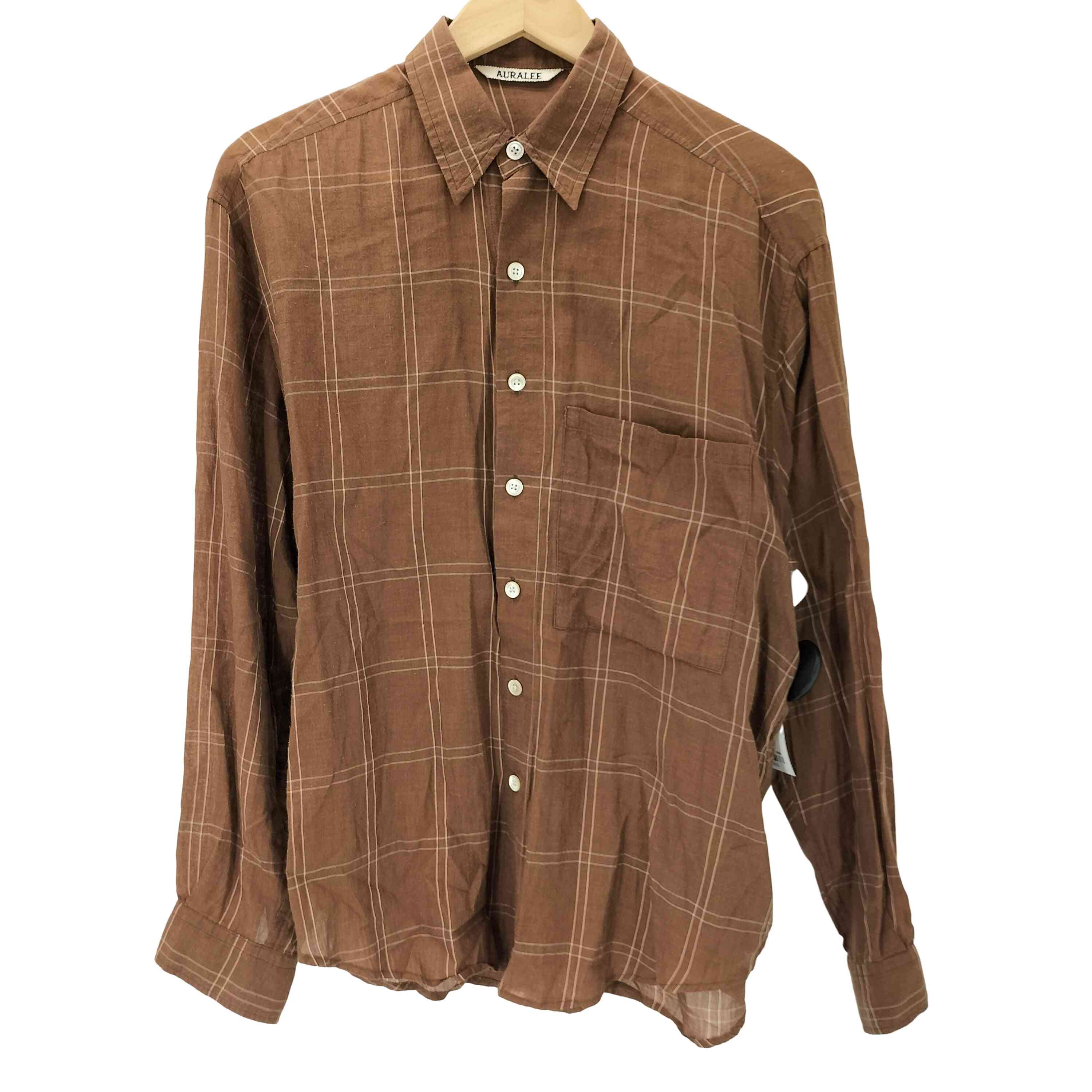 楽天市場】【中古】AURALEE SUPER LIGHT CHECK BIG SHIRTS