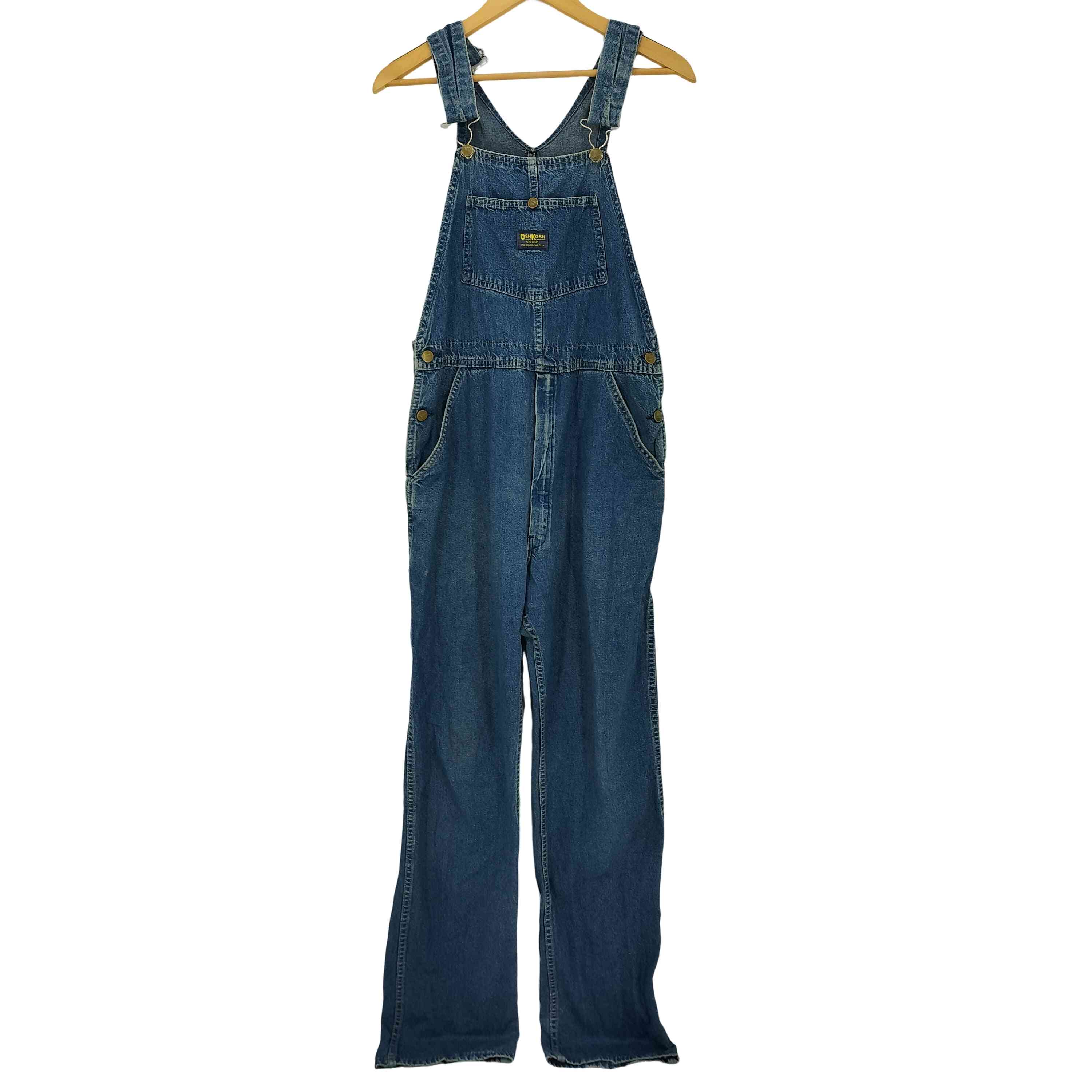 OshKosh デニムオーバーオール 古着 キッズ オシュコシュ OSHKOSH デニム オーバーオール