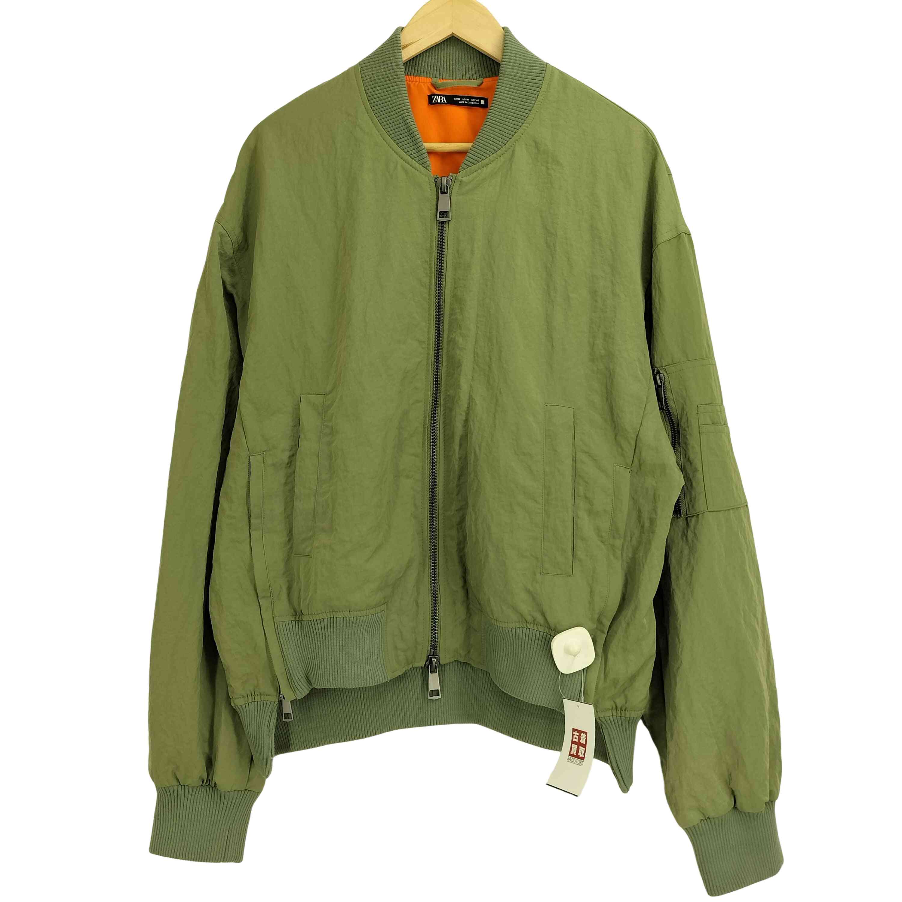 【完売品】ZARA ジャケット　ma-1 レザージャケット　ブルゾン ZARA - 『これからの季節に！』ZARA メンズ MA-1風ブルゾン