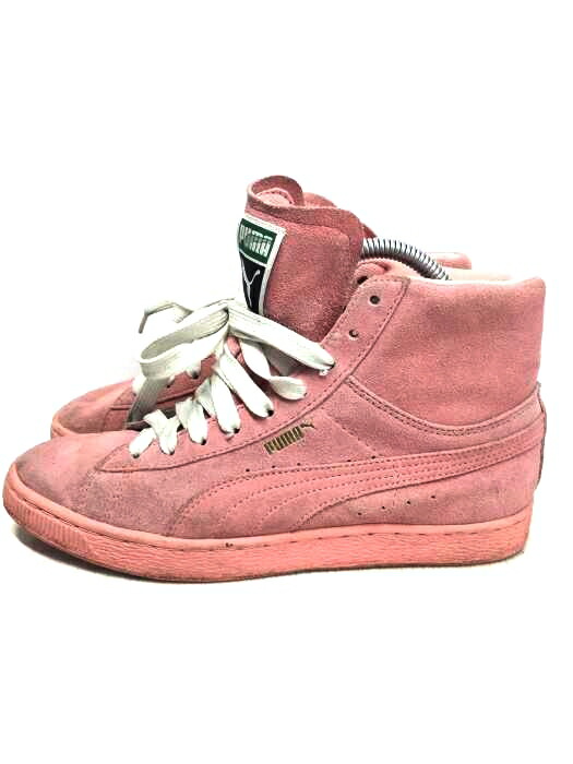 楽天市場 Puma プーマ スニーカー レディース ピンク系 Jpn 24 5 日本サイズ 24 5cm 相当 スウェードミッド ハイカットスニーカー 中古 ブランド古着バズストアbazzstore 0412 Bazzstore ブランド古着バズストア
