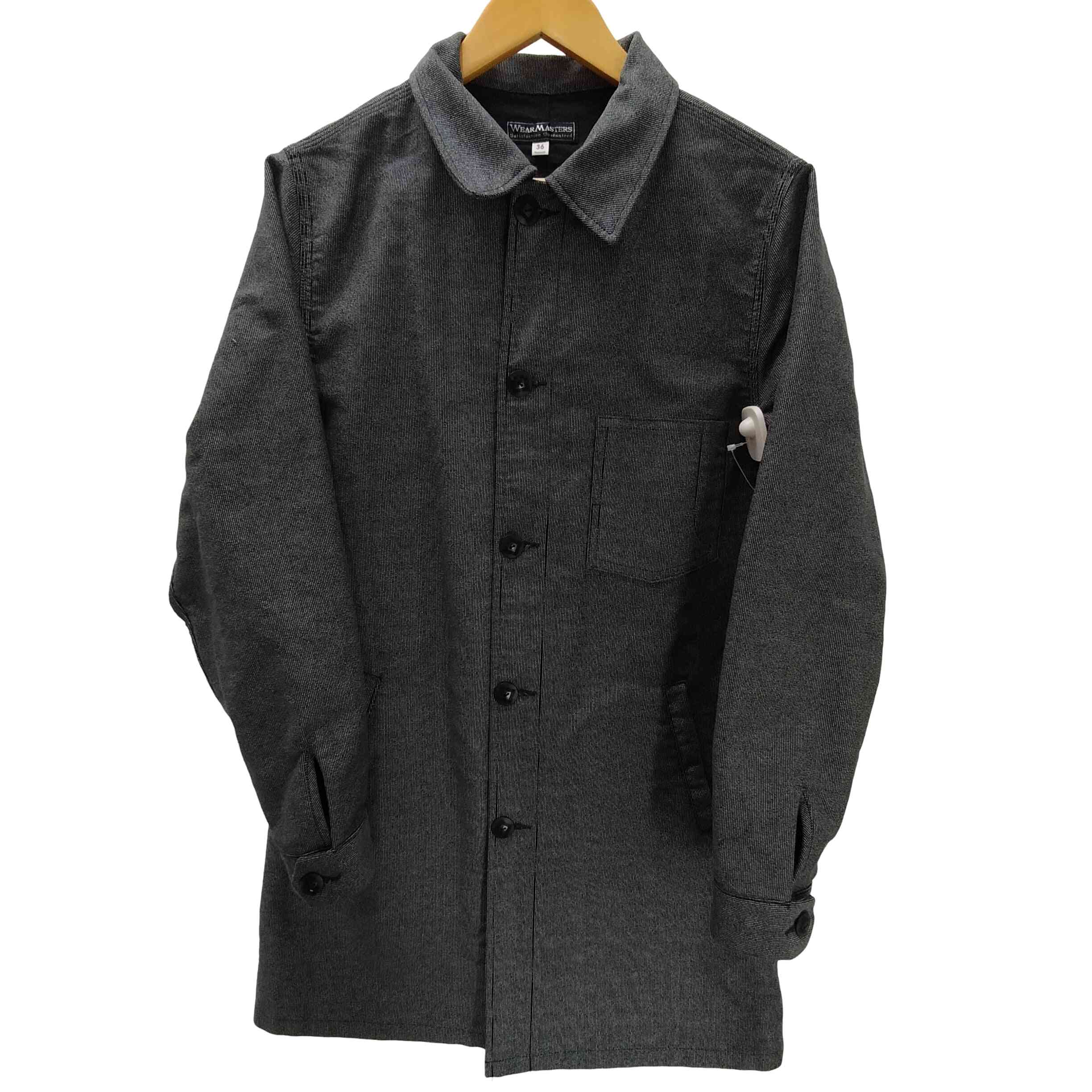 【中古】ユーズドフルギ USED古着 {{WEARMASTERS}} ブラック シャンブレー アトリエ ワーク コート エンジニア コート メンズ 36
