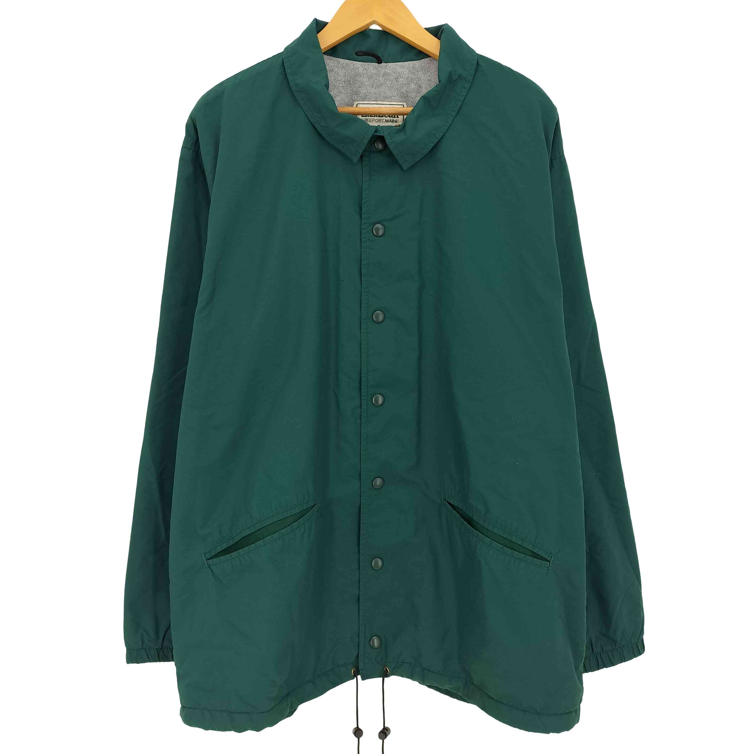 【中古】エルエルビーン L.L.Bean 70-80s USA製 Nylon Coach Jacket 裏地フリース チンスト付 コーチジャケット メンズ 表記無