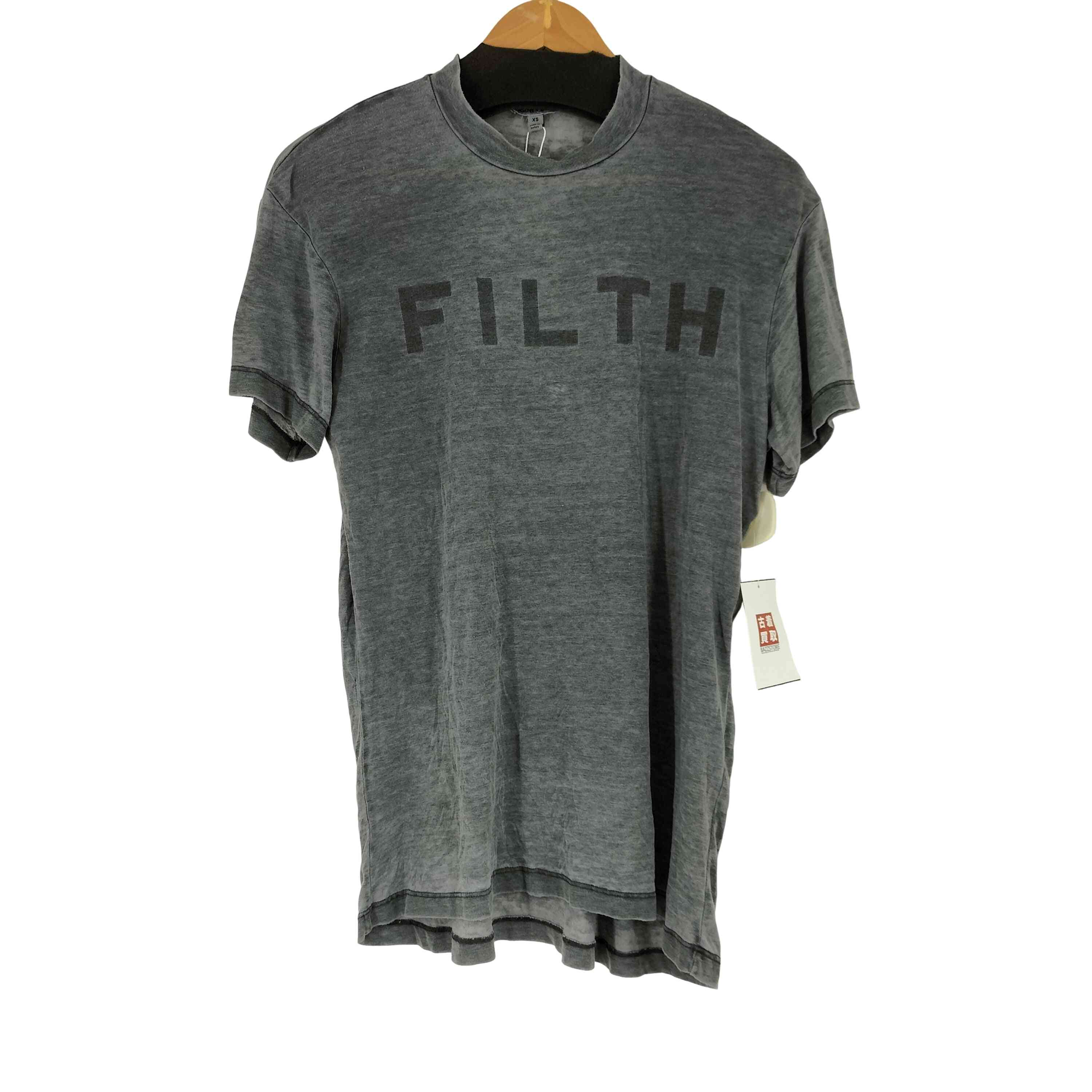 【中古】ジェイディッドロンドン JADED LONDON FILYH GREY GRINDLE BURNOUT TEE メンズ JPN：XS