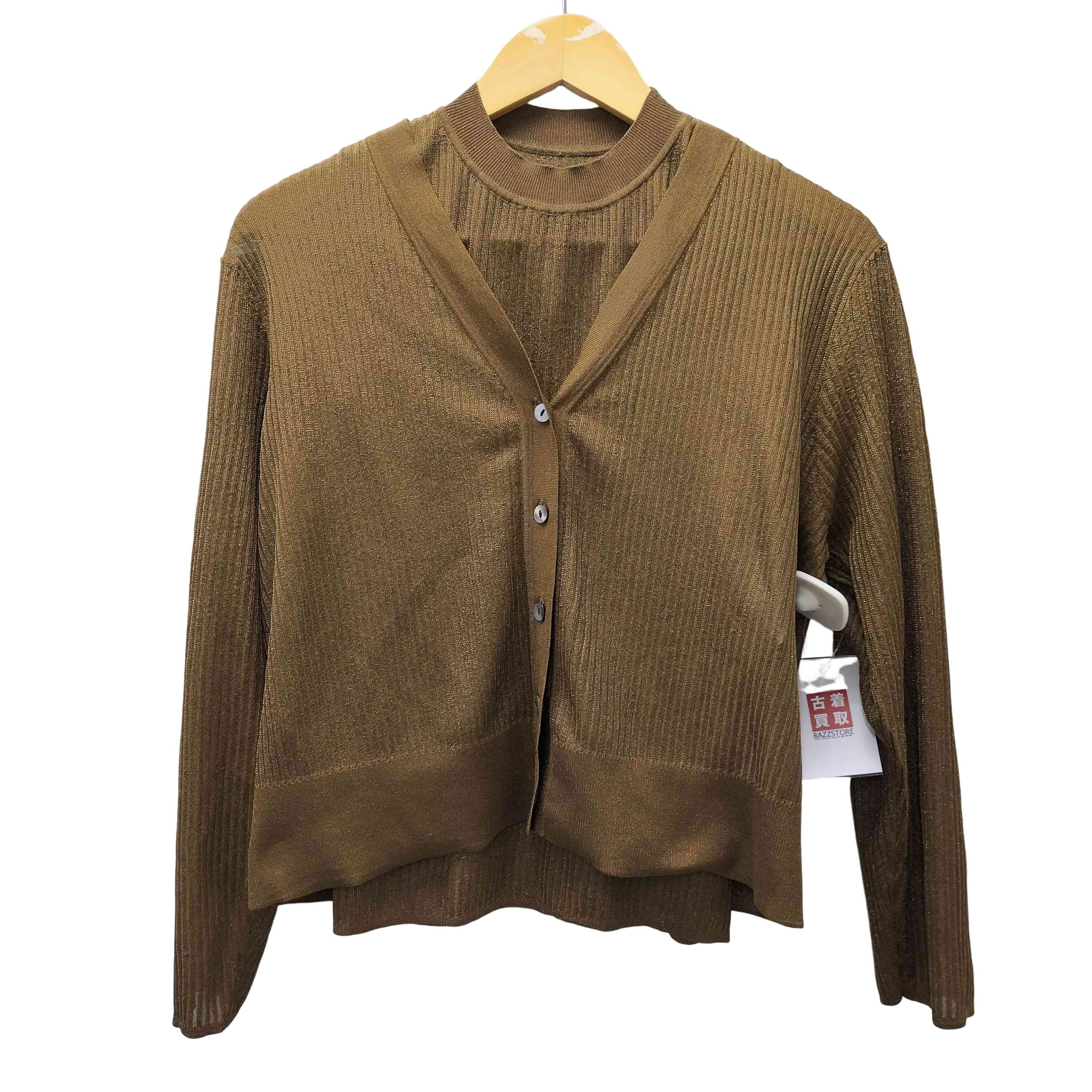 未使用品 アニュアンス カシミヤブレンドデコルテリブニットプルオーバー 24AW anuans（アニュアンス） ニット カシミヤブレンドデコルテリブニット