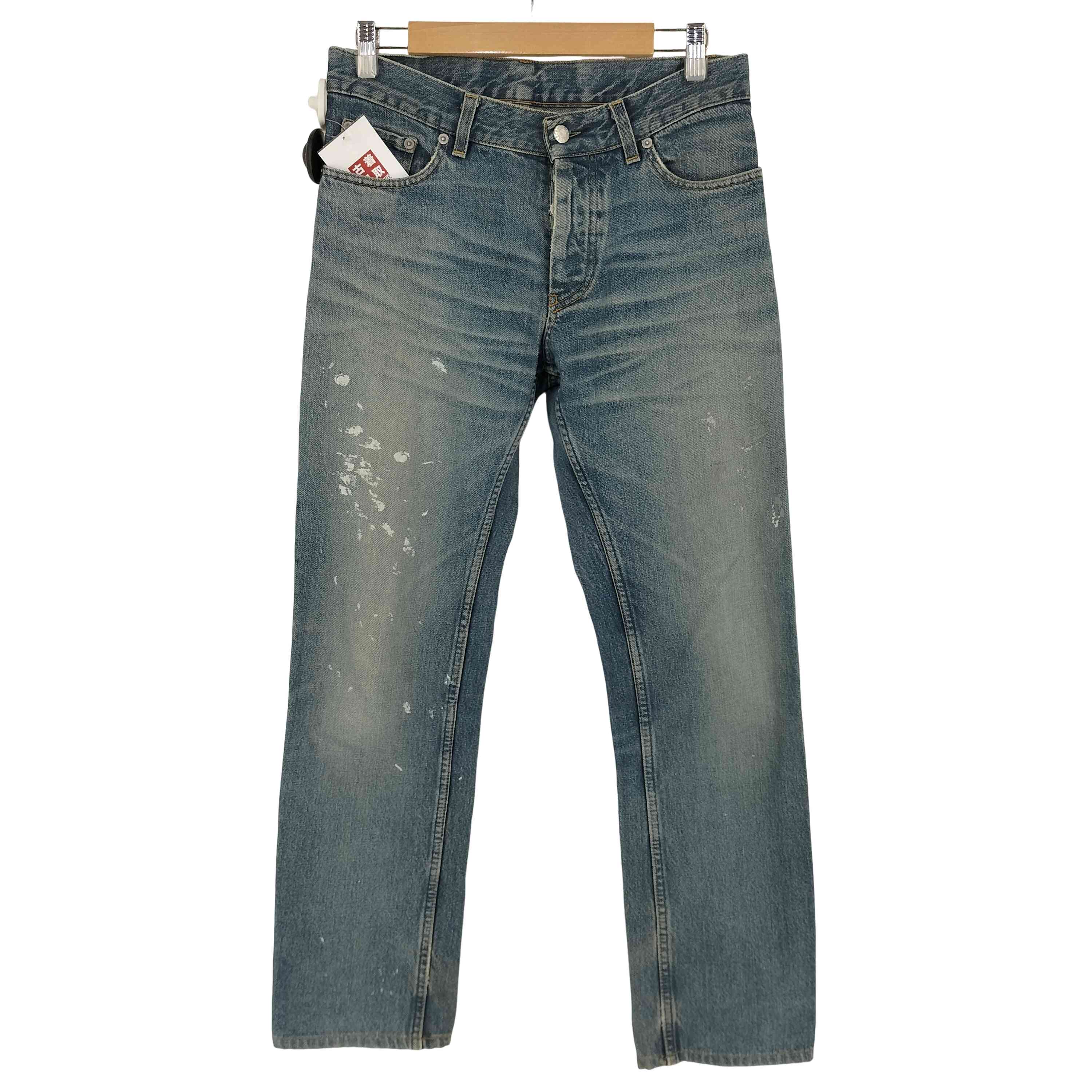 【中古】ヘルムートラング HELMUT LANG 90s 自分自身期 CLASSIC CUT PAINTED JEAN ジーンズズボン下 メンズ 書きあらわす無
