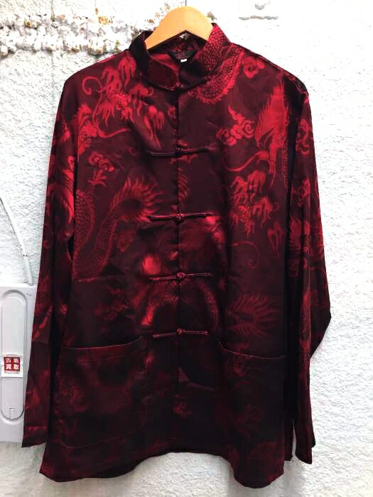 Used古着 ユーズドフルギ サテンドラゴンジャガードチャイナシャツ カンフーシャツ メンズ アウター ジャケット 中古 ブランド古着バズストアbazzstore Psicologosancora Es