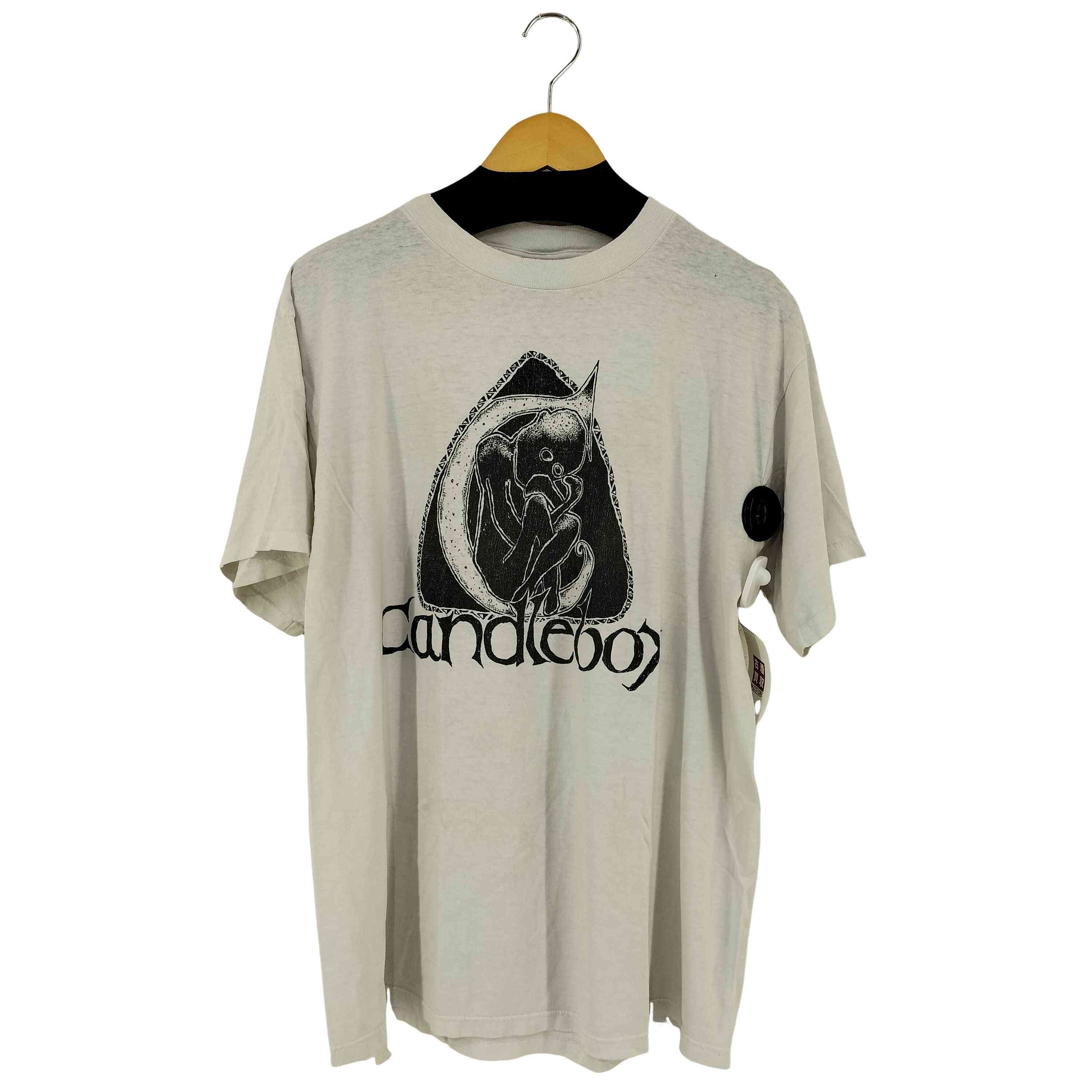 スーパーヤヤ SUPER YAYA 100％ オーバル  ロゴプリント 半袖 Tシャツ ホワイト系 M【中古】 半袖 テック Tシャツ Front & Back Logo ホワイト