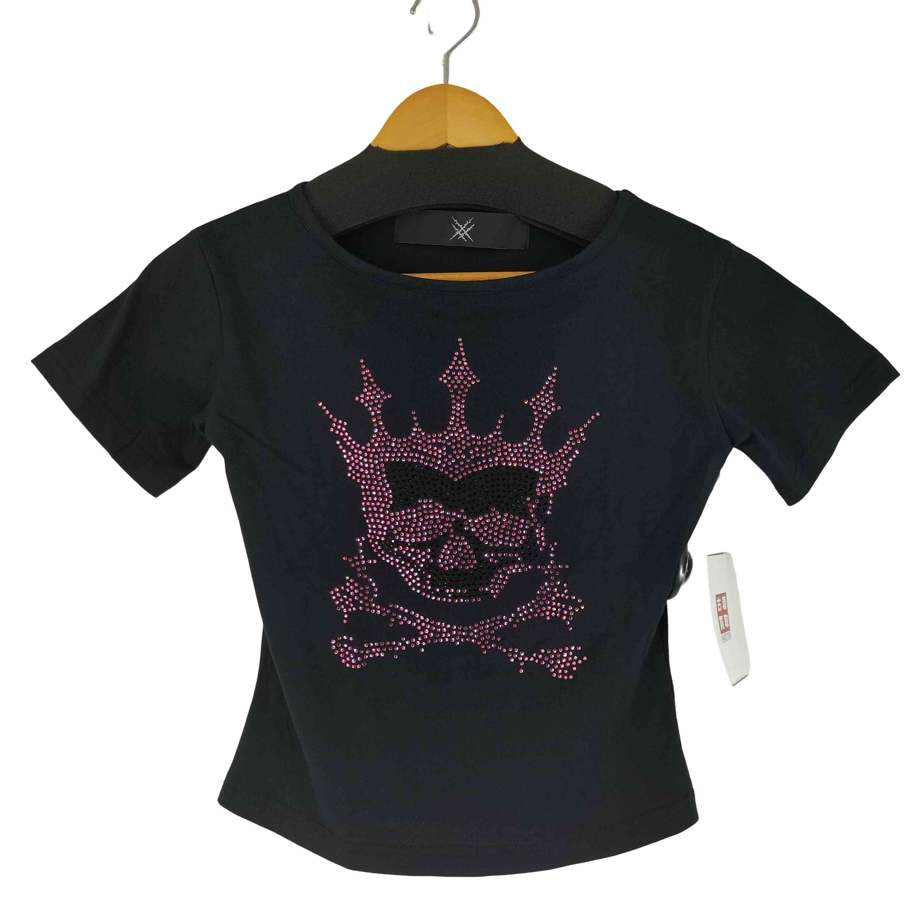 【中古】ユーズドフルギ USED古着 TYPE SHADE TYPE QUEEN RHINESTONE TSHIRT レディース 表記無 ｜BAZZSTORE ブランド古着バズストア