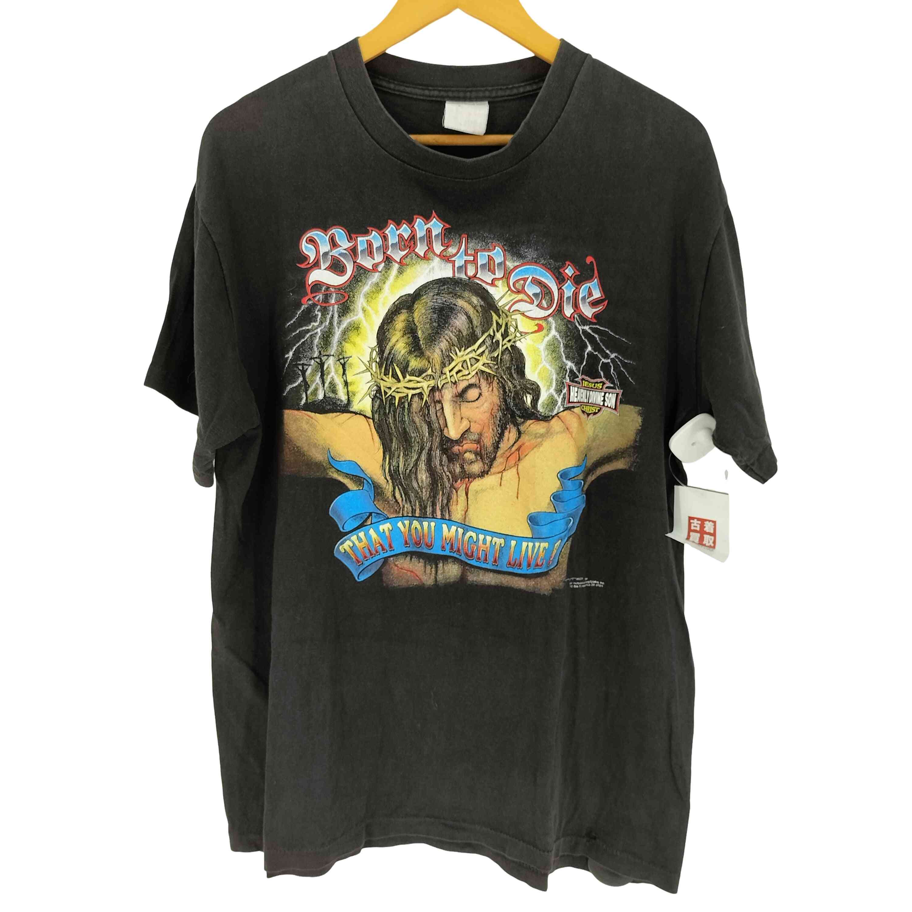【中古】ユーズドフルギ USED古着 1991 複製権 LIVING EPISTLES INC JESUS CHRIST T-shirt   メンズ 書きあらわす無