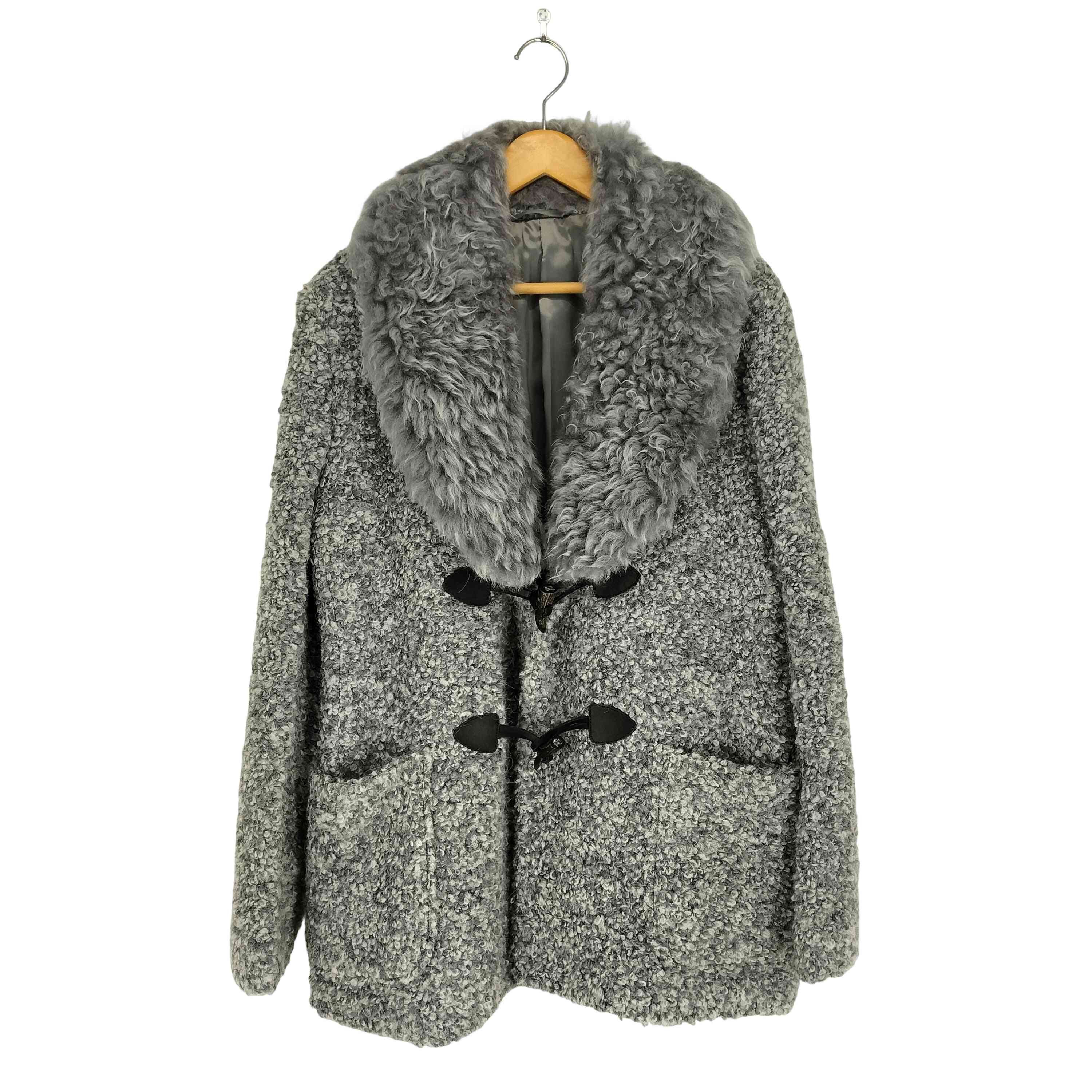 【中古】エポカウォモ Epoca uomo アルパカ混ファーダッフルコート メンズ  50