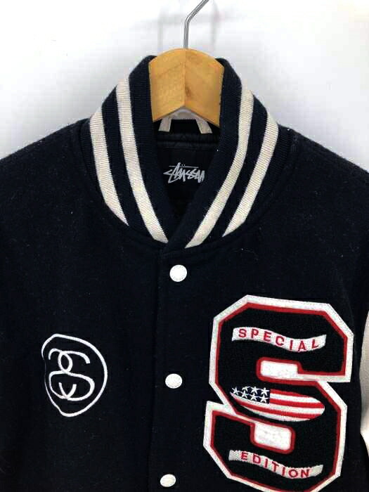 楽天市場 Stussy ステューシー スタジャン メンズ 黒系 白系 Jpn S 日本サイズ S 相当 90s Special Edition復刻モデル レザー切り替え 中古 ブランド古着バズストアbazzstore 2810 Bazzstore ブランド古着バズストア