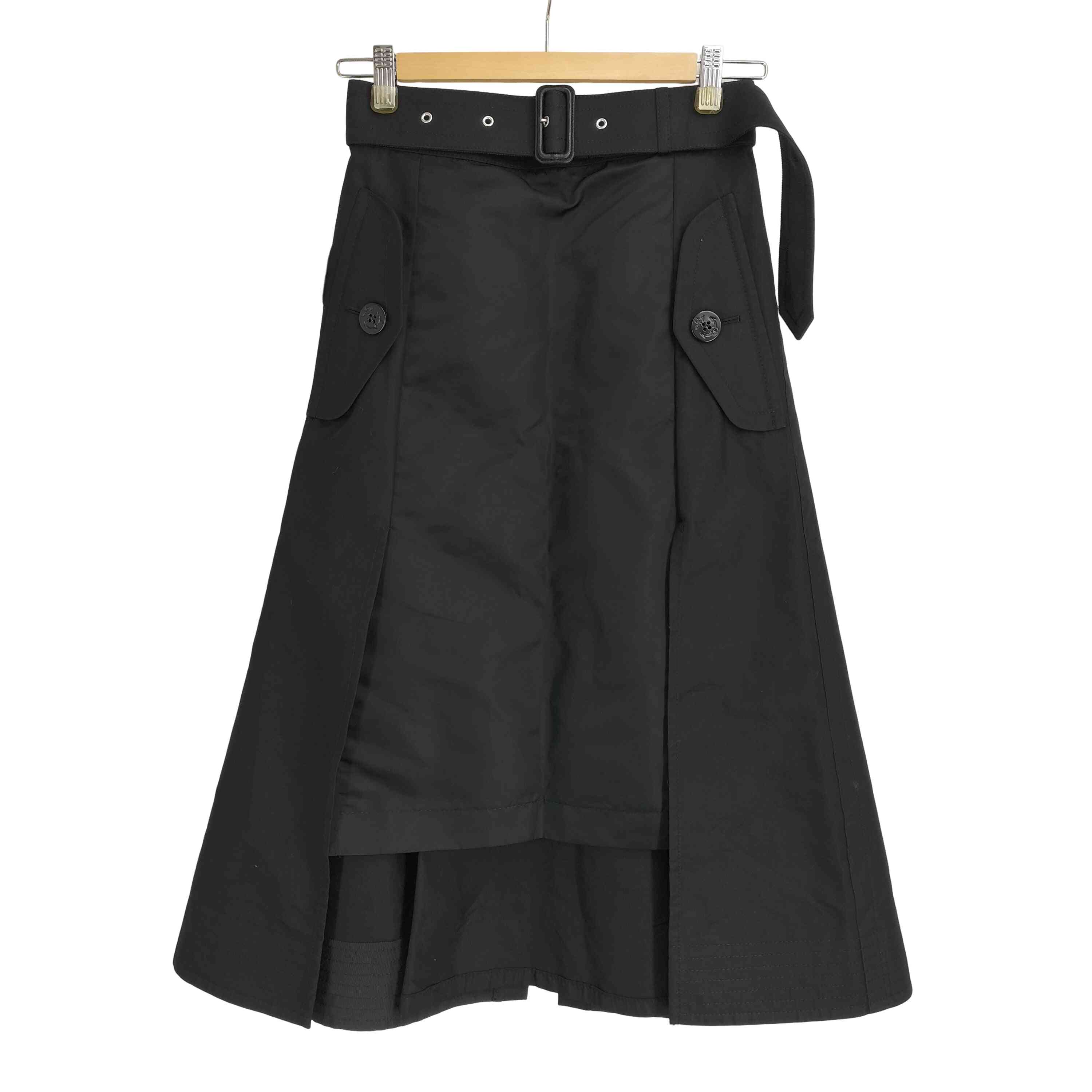 【中古】サカイ Sacai 24SS Cotton Gabardine x Nylon Twill Skirt レディース JPN：0