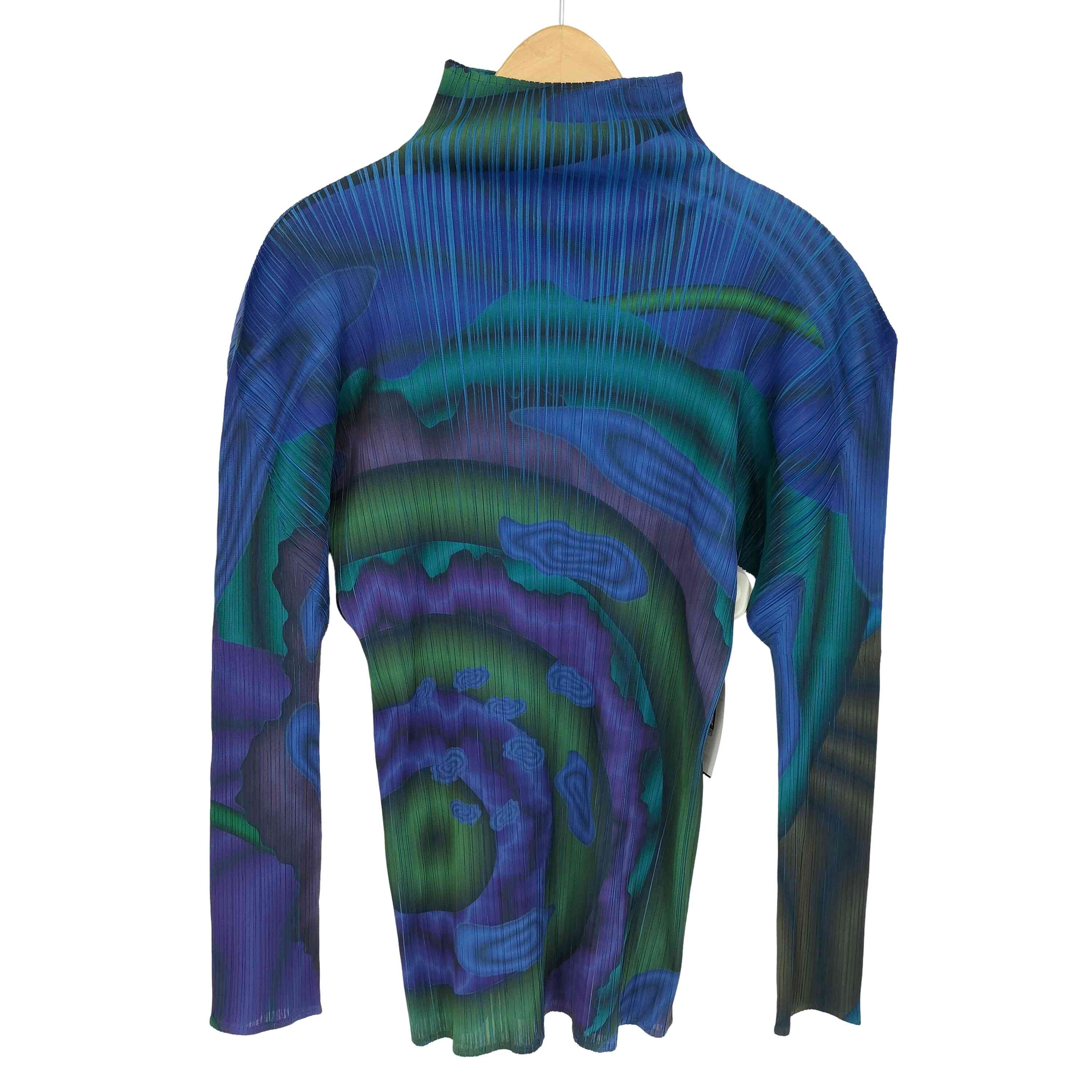 【中古】プリーツプリーズイッセイミヤケ PLEATS PLEASE ISSEY MIYAKE 横尾忠則 グラフィック 書き換える刷り上げる ボトルネック レディース FREE