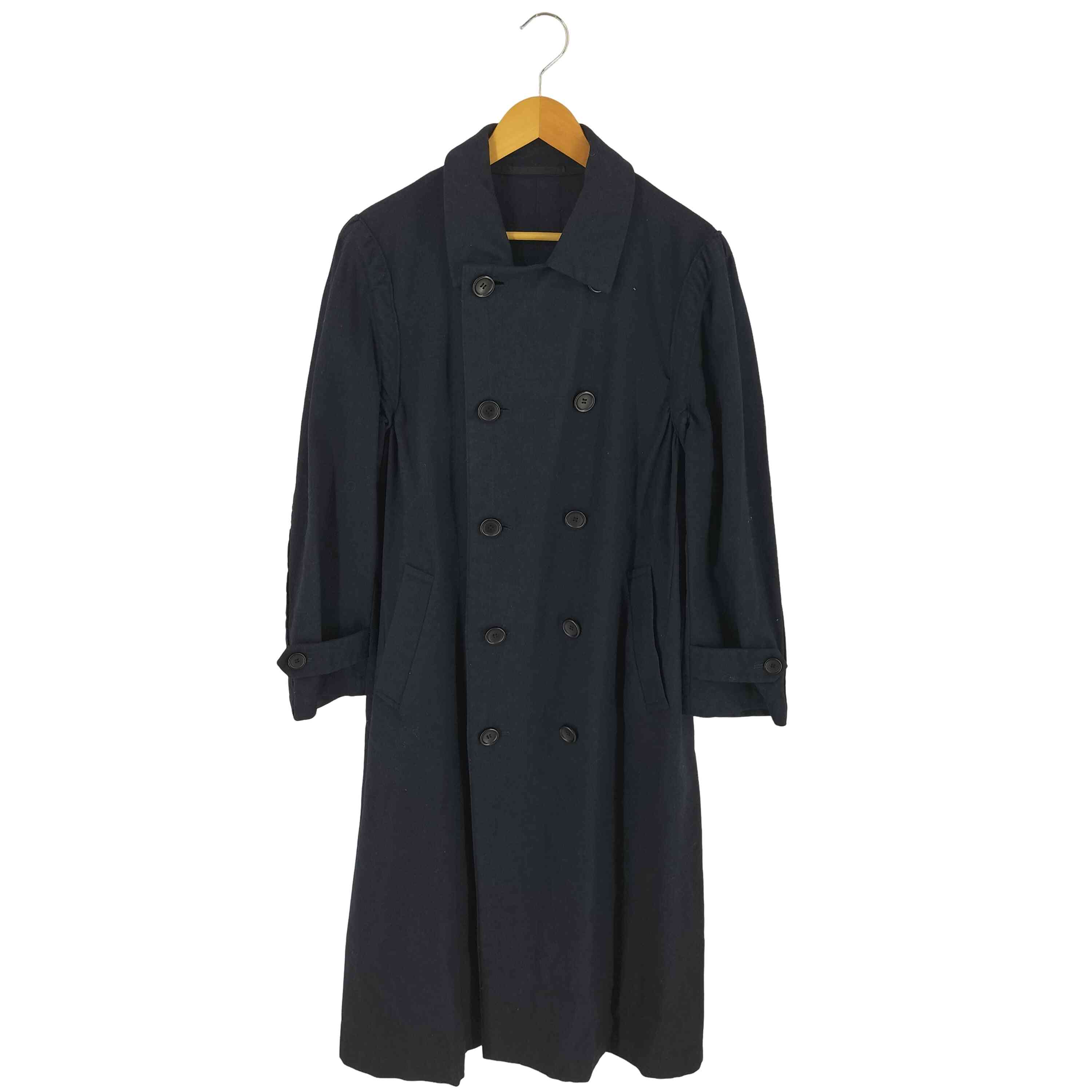 【中古】コムデギャルソンオムプリュス COMME des GARCONS HOMME PLUS AD1998 AW ダブルブレストウールロングコート メンズ JPN：M