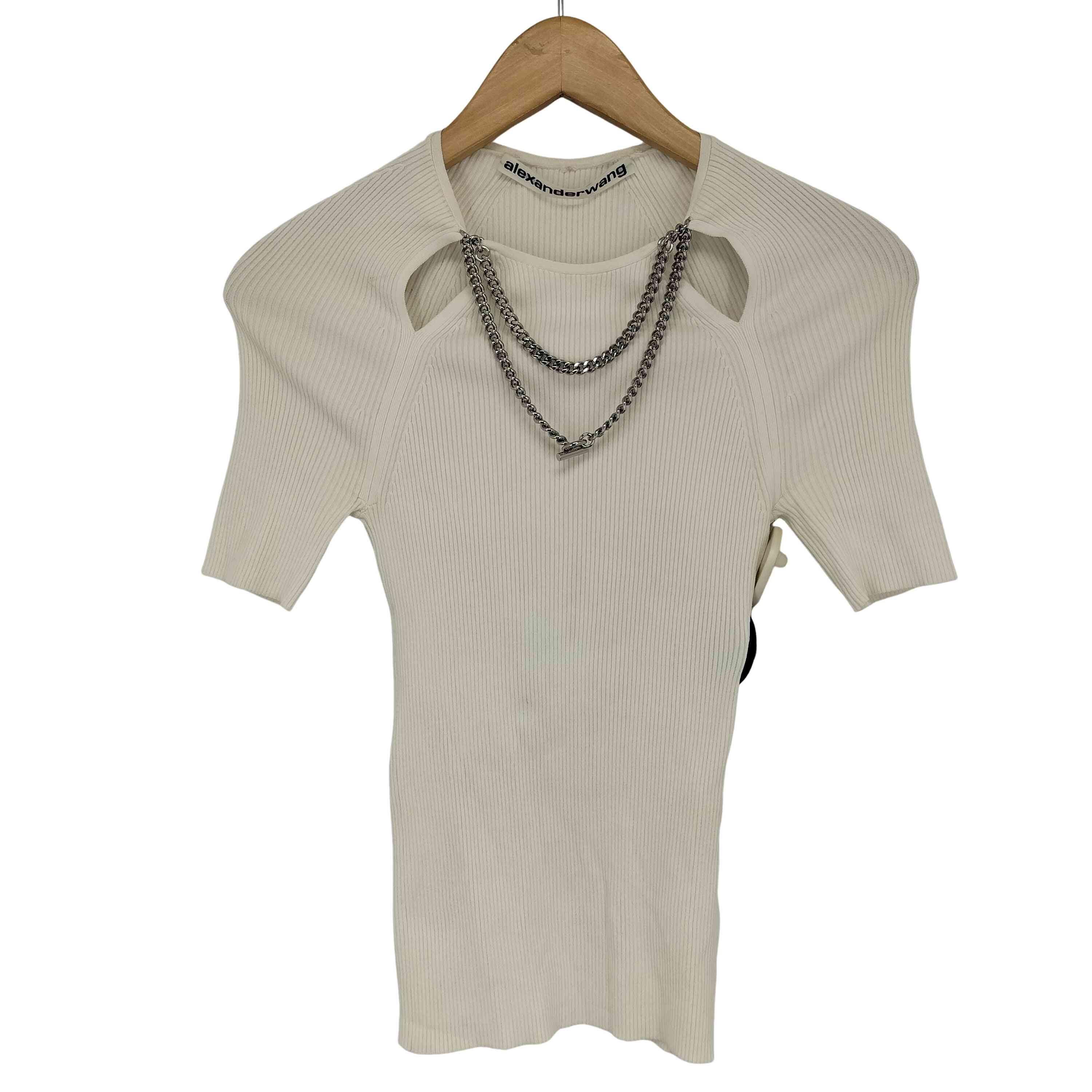 【中古】アレキサンダーワン Alexander Wang チェーンディティールリブニット レディース  XS