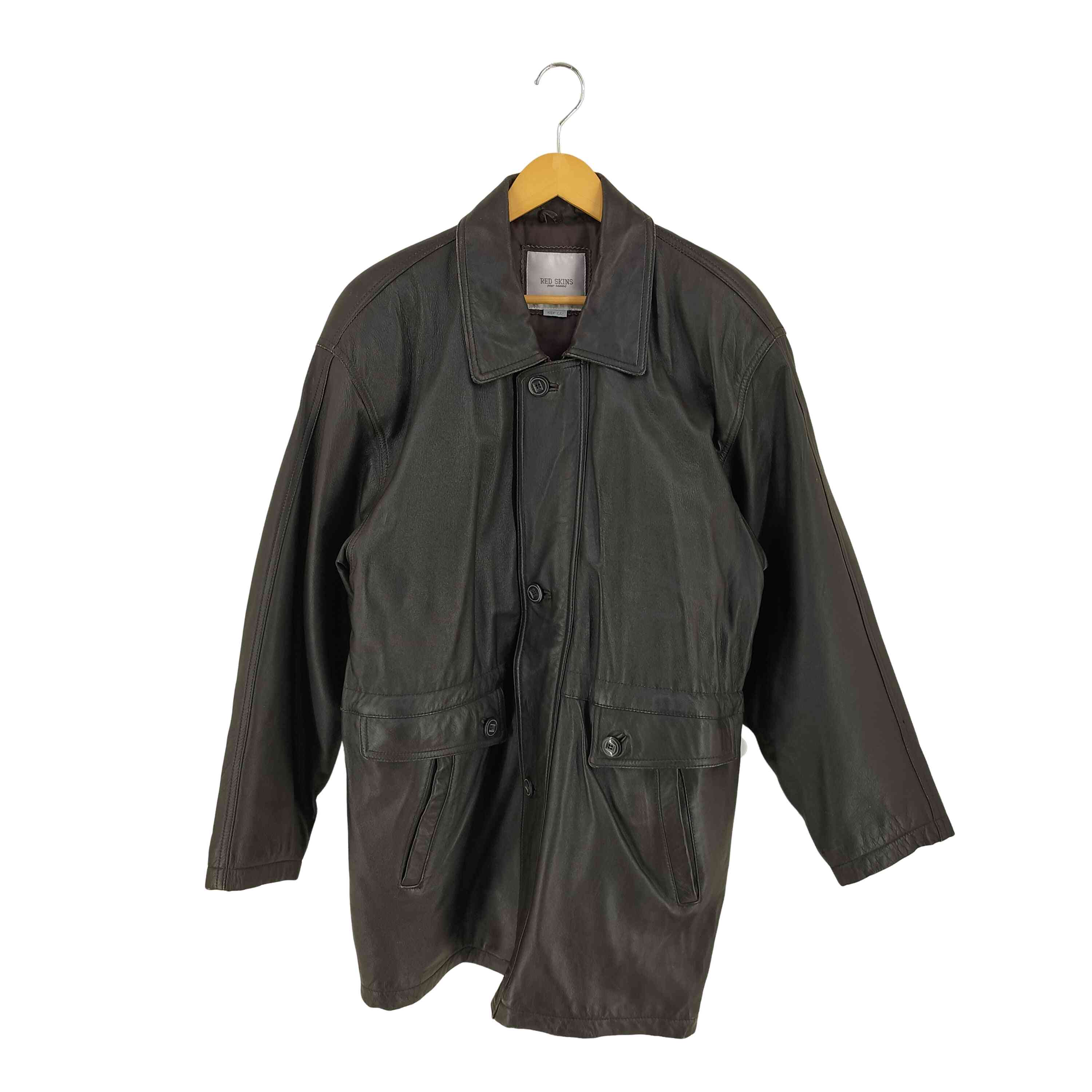 【中古】ユーズドフルギ USED古着 {{RED SKINS }} sheepskin カーコート メンズ LL