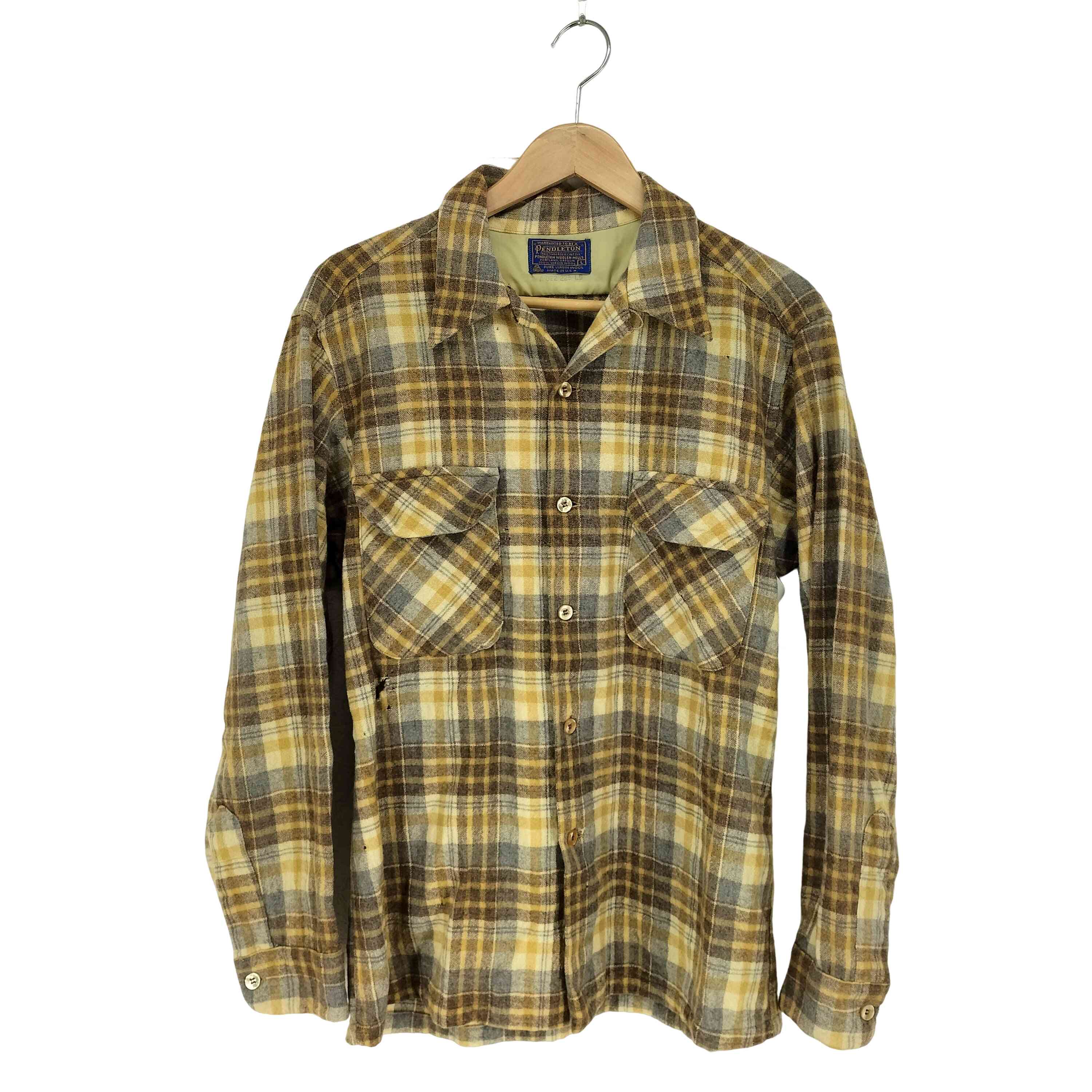 【中古】ペンドルトン PENDLETON 70s～80s USA製 L/S オンブレ ボードシャツ メンズ L