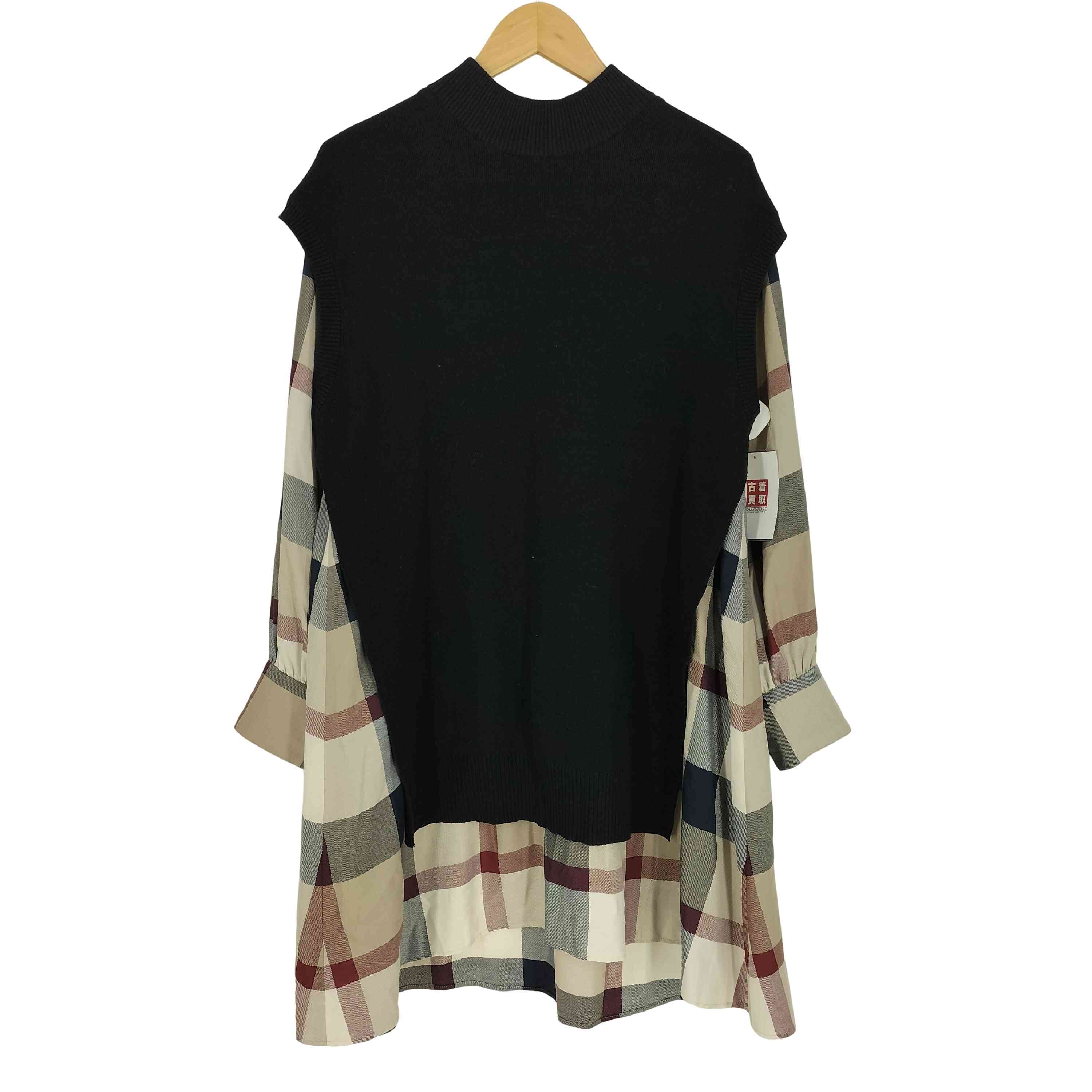 【中古】ブルーレーベルクレストブリッジ BLUE LABEL CRESTBRIDGE クレストブリッジチェックエアリーツイルベストコンビワンピース レディース JPN：36 6,631円