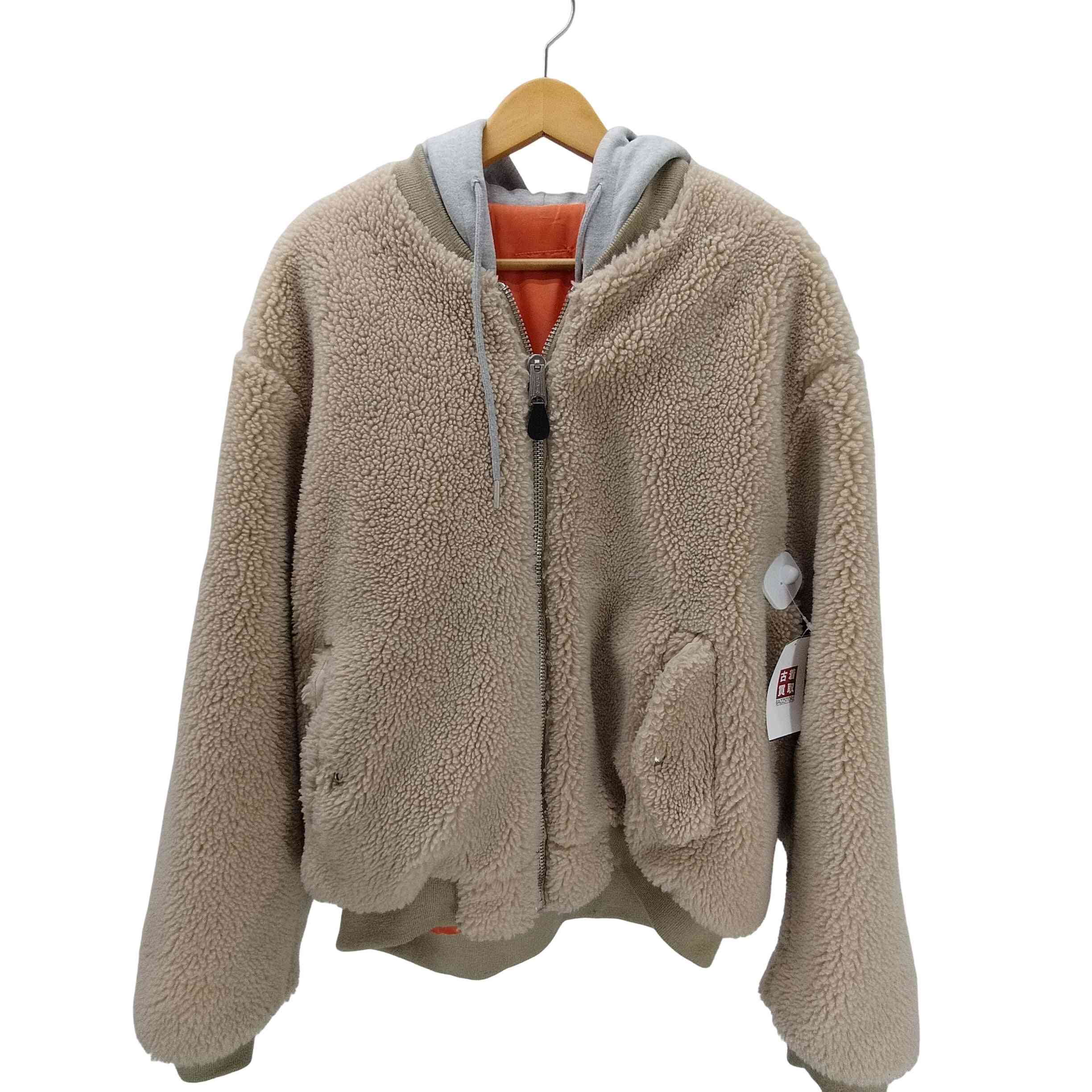 【中古】ユーズドフルギ USED古着 23SS FOSTEX GARMENTS NUBIAN HOODED BOA FLEECE MA-1 EXCLUSIVE フーデッド ボア フリース フライト ジャケット レディース import：XL
