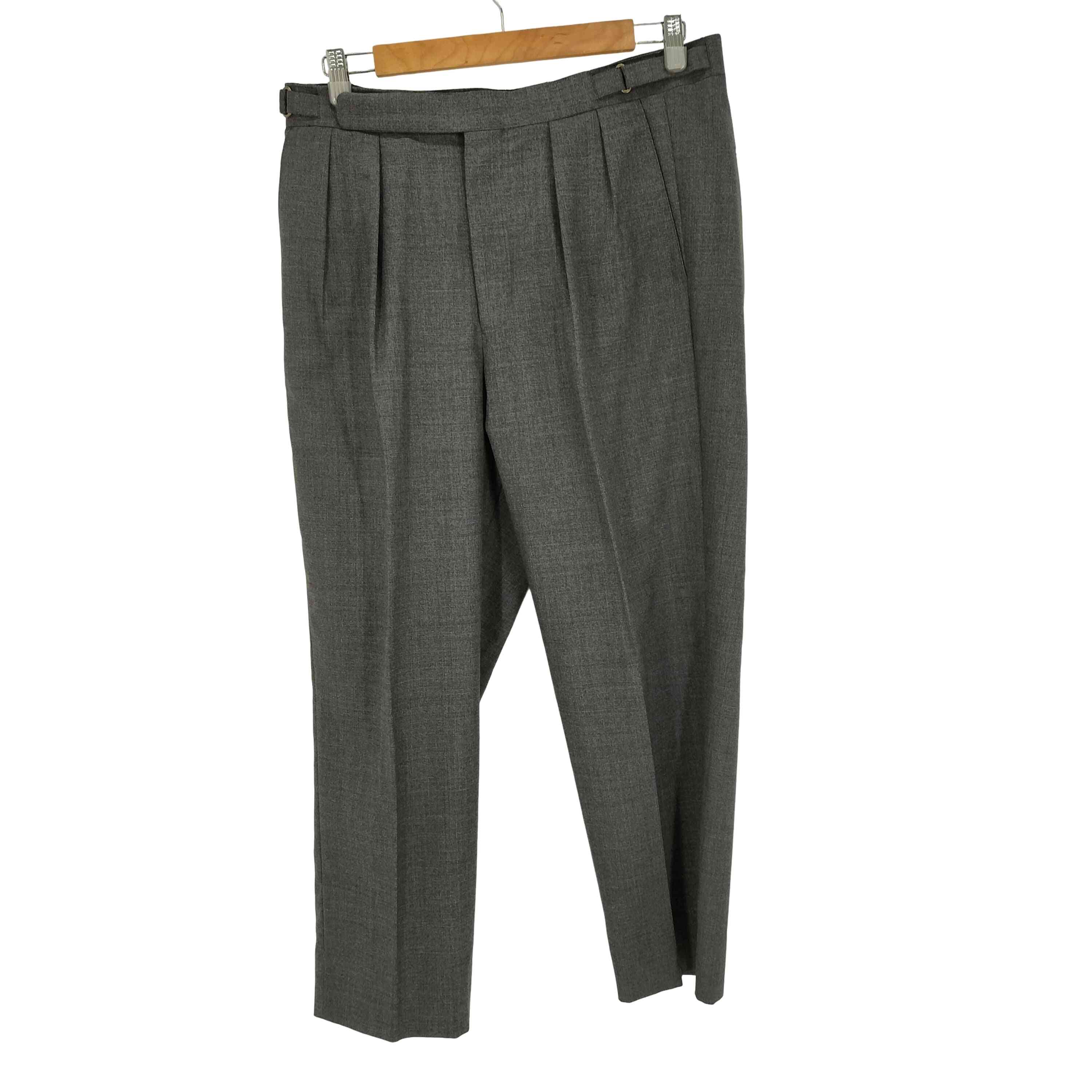 【中古】ユーズドフルギ USED古着 BRITISH MADE × VITALE BARBERIS CANONICO  2タック 羊毛 スラックス メンズ JPN：L