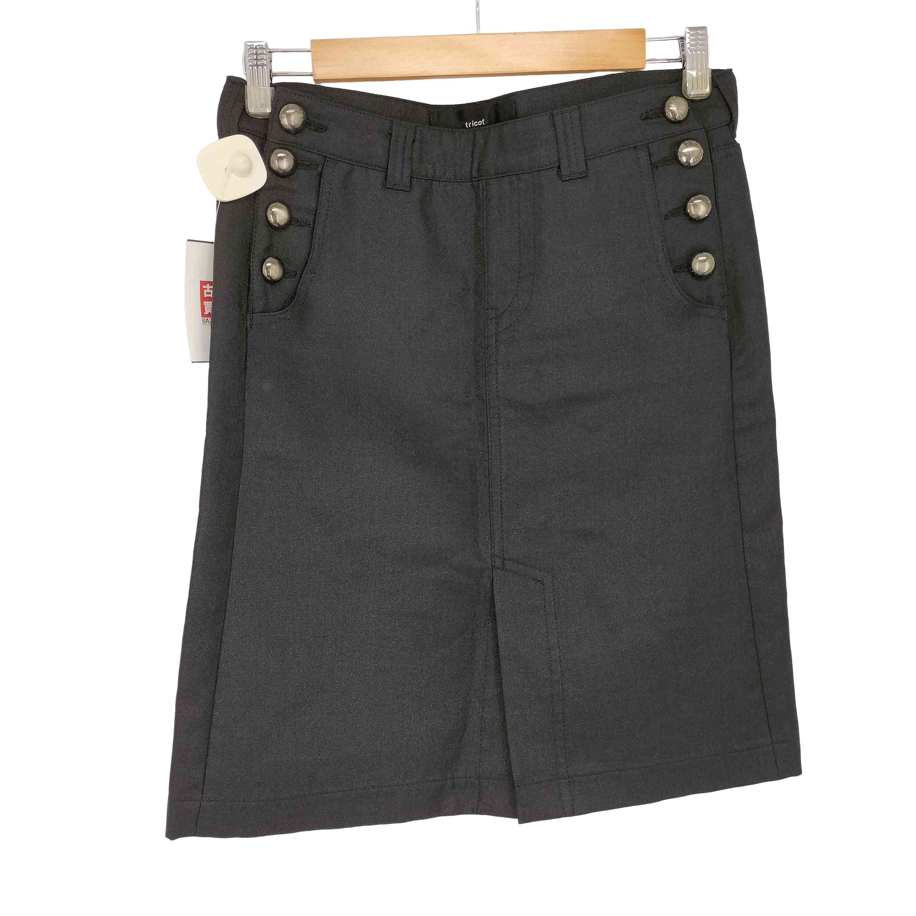【中古】トリココムデギャルソン tricot COMME des GARCONS AD2005 裏地うつり変わりボタンデザインタイトスカート レディース  M