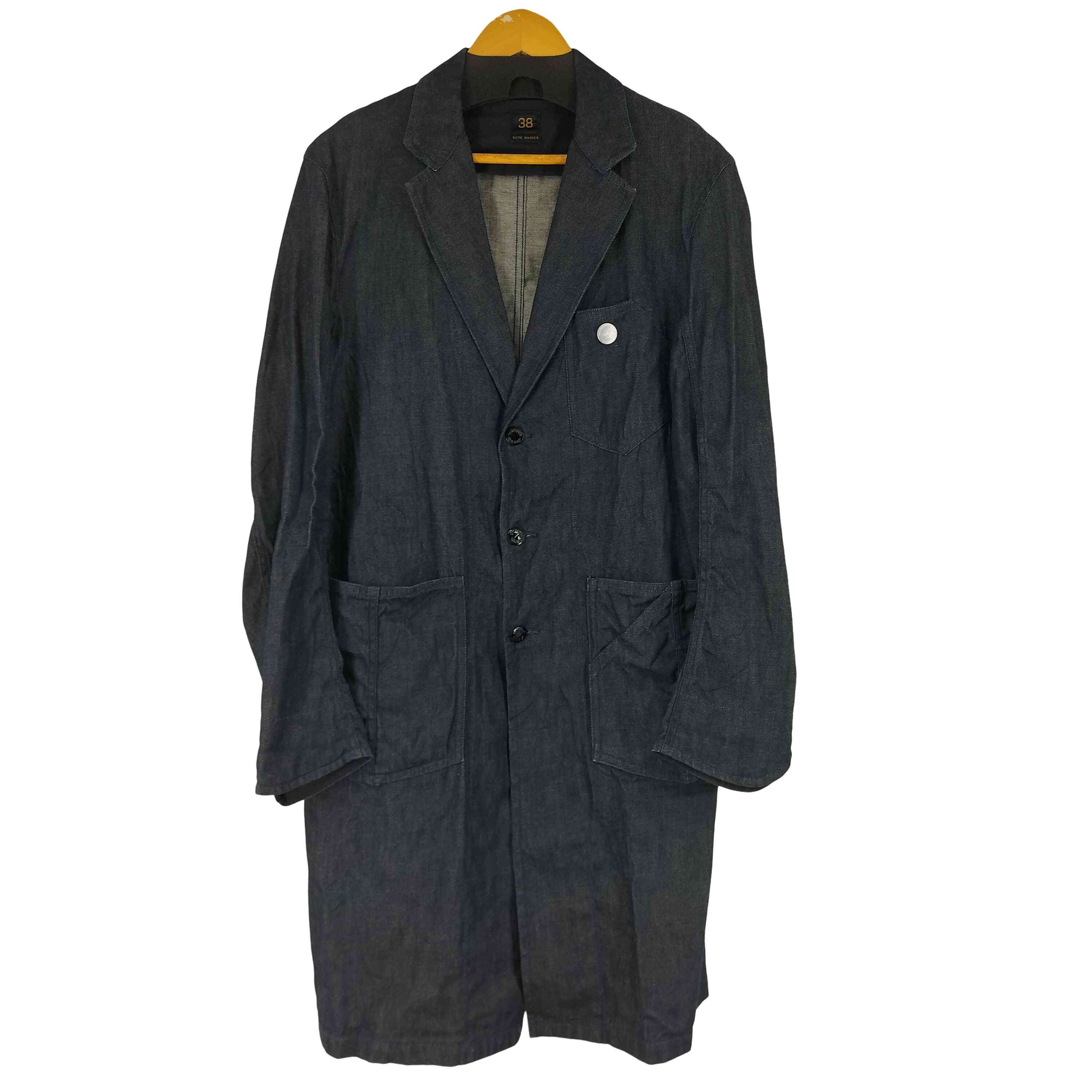 【中古】サイベーシックス SCYE BASICS デニムショップコート メンズ 38｜BAZZSTORE ブランド古着バズストア