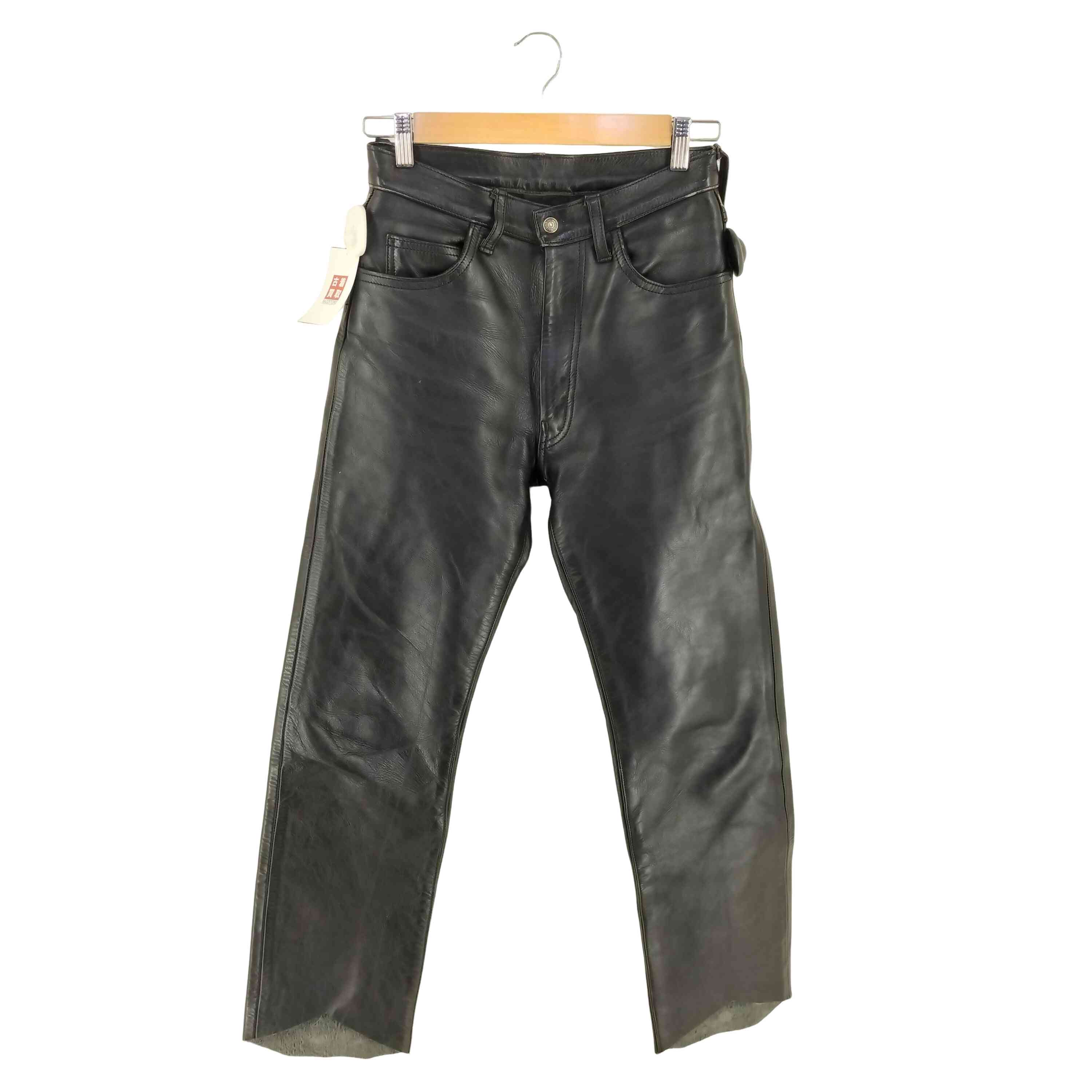 【中古】ユーズドフルギ USED古着 {{AERO LEATHER}} 初期タグ 90S STEERHIDE LEATHERパンツ メンズ US：28-29