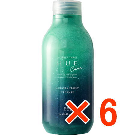 ☆【貨物輸送無料】 電話番号スリー 003 ／ HUE ヒュウナイトケア オーロラフロスト クレンズ 300ml 【6個】