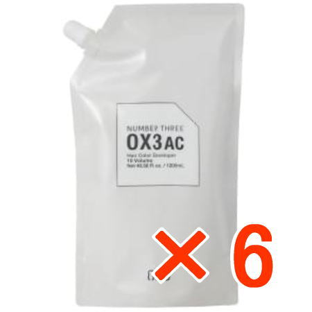☆ ナンバースリー 003 ／ オキシ OX3 AC 1200ml 【6個】 プロユース 業務用 カラー剤 カラーリング