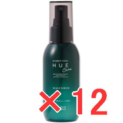 ☆【貨物輸送無料】 電話番号スリー 003 ／ HUE ヒュウケア スカルプセラム+ 120ml【12個】