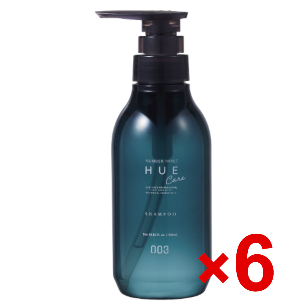 ☆【貨物輸送無料】 携帯電話スリー 003 ／ HUE ヒュウケア シャンプー 300ml 6個 ／ 髪の毛世話をする 美容室一人占め品