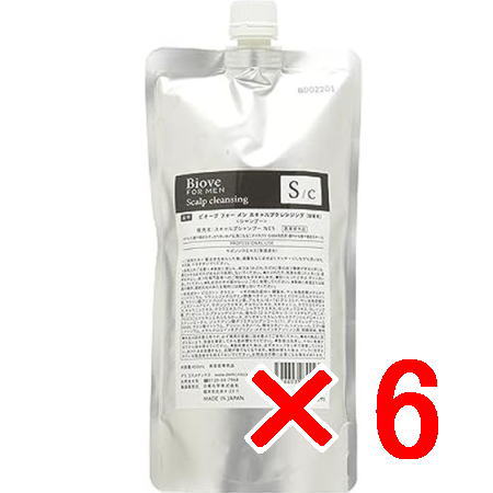 ☆【貨物輸送無料】 デミコスメティクス ／ Biove ビオーブ 四分子 メン スキャルプクレンジング 450ml 【6個】