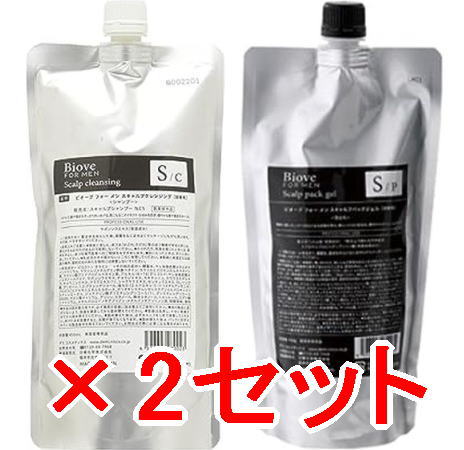 ≪店内全商いものP2-20倍!≫【貨物輸送無料】 デミコスメティクス ／ Biove ビオーブ 四分子 メン スキャルプクレンジング 450ml ＆ スキャルプパックジェル 450g 2仕かける ヘアケア・スタイリング-シャンプー-美容・コスメ・香水