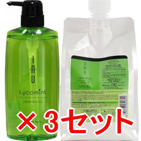 ☆【貨物輸送無料】 ルベル ／ イオリコミント 洗い濯ぎ icy 600mL ＆ 1000mL リフィル  3仕掛ける シャンプー