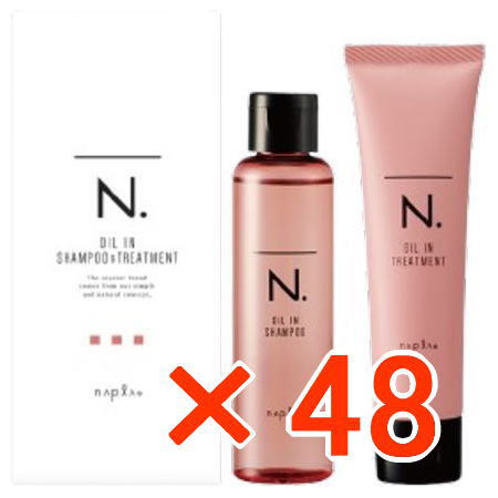 ☆【貨物輸送無料】 ナプラ ／ N.  エヌドット 油絵の具はたご屋 シャンプー 80mL ＆手当て 65g ミニ書き割り 【48個】