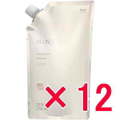 ☆【貨物輸送無料】 ホーユー hoyu ／ NiNE 野球クラブ ファーミングケア シャンプー 750ml  詰替 合切袋 【12個】    美容室一人占め品 シャンプー