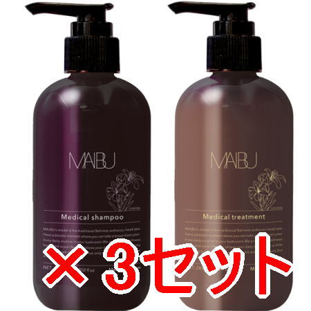 ☆【送料無料】 ハホニコ HAHONIKO ／ マイブ 薬用 ブラック ラメイ プレミアム シャンプー 295ml ＆トリートメント 285g 3セット