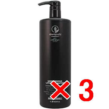 ☆【送料無料】 ポールミッチェル ／AWAPUHI WILD GINGER ／AWG モイスチャライジング ラザーシャンプーJ 1000mL 【3個】 [ 国内正規品 ]