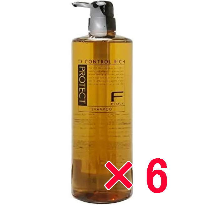 ≪店内商品P2-20倍！≫【送料無料】 フィヨーレ FIOLE Fプロテクト リッチ シャンプー 1000ml ポンプ【6個】