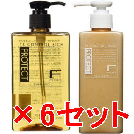 ☆【送料無料】 フィヨーレ FIOLE ／ Fプロテクト リッチシャンプー 300ml ベーシックヘアマスク 200g　6セット