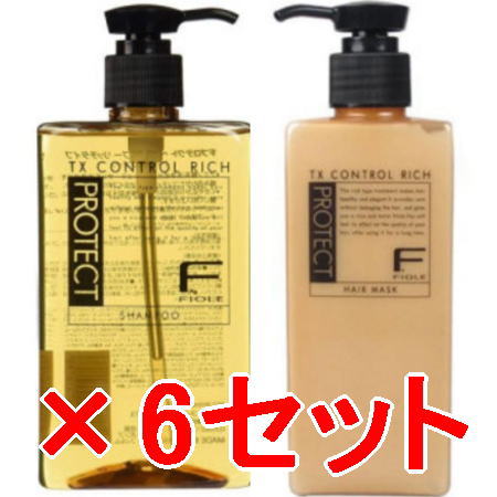 ☆【送料無料】 フィヨーレ FIOLE ／ Fプロテクト リッチシャンプー 300ml リッチマスク 200g　6セット