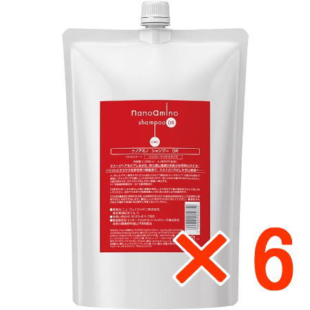 ☆【貨物輸送無料】 ニューウェイジャパン ／ ナノアミノ シャンプー DR 1000ml リフィル 【6個】