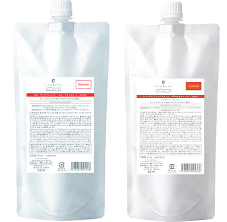 ☆【送料無料】 デミコスメティクス ／ フローディア シャンプー スリークモイスト A 450ml ＆ トリートメント スリークモイスト B 450g　詰替セット