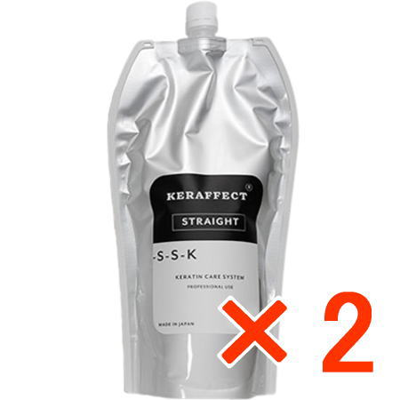 ≪店内商品P2-20倍！≫【送料無料】 ケラフェクト KERAFFECT ストレート 1剤 8 1000g 【2個】