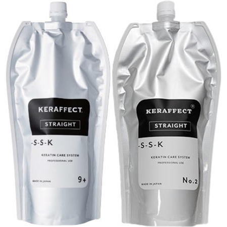 ≪店内商品P2-20倍！≫【送料無料】 ケラフェクト KERAFFECT ストレート 1剤 9+ 1000g ＆ ストレート 2剤 1000g　セット
