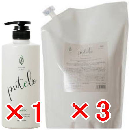 ☆【貨物輸送無料】 プテロ putelo ／ AR シャンプー 700mL 1個＆ 1500ml詰替 3個 仕掛ける ／ スカルプ シャンプー